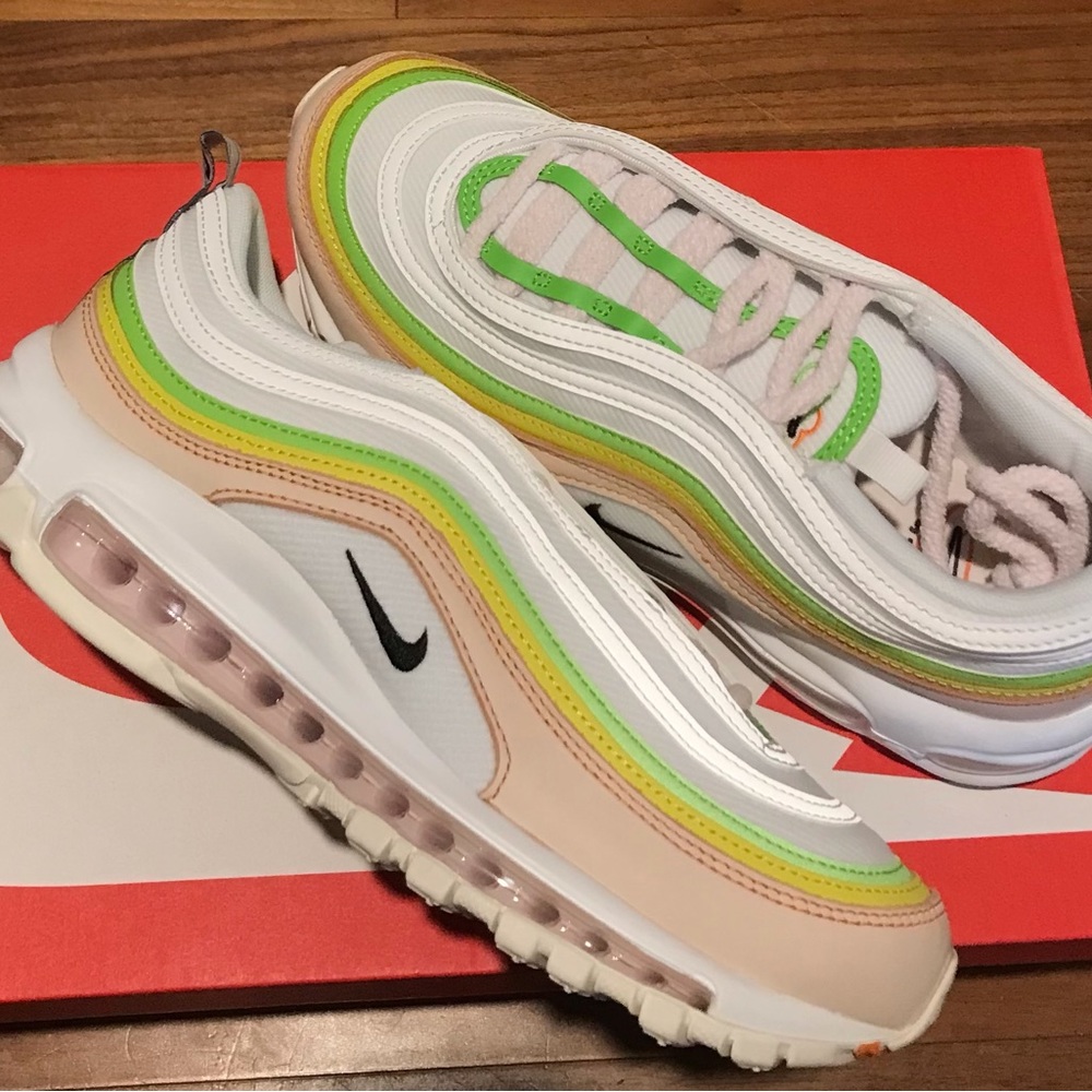Nike Air Max 97 Feel Love White Black Pink Womens New Size 9